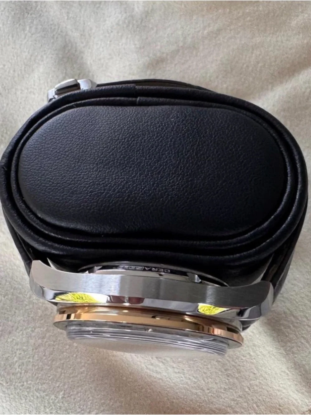 Omega Moonphase Luxury Men's Black Leather Strap Chronograph Watch July 2025